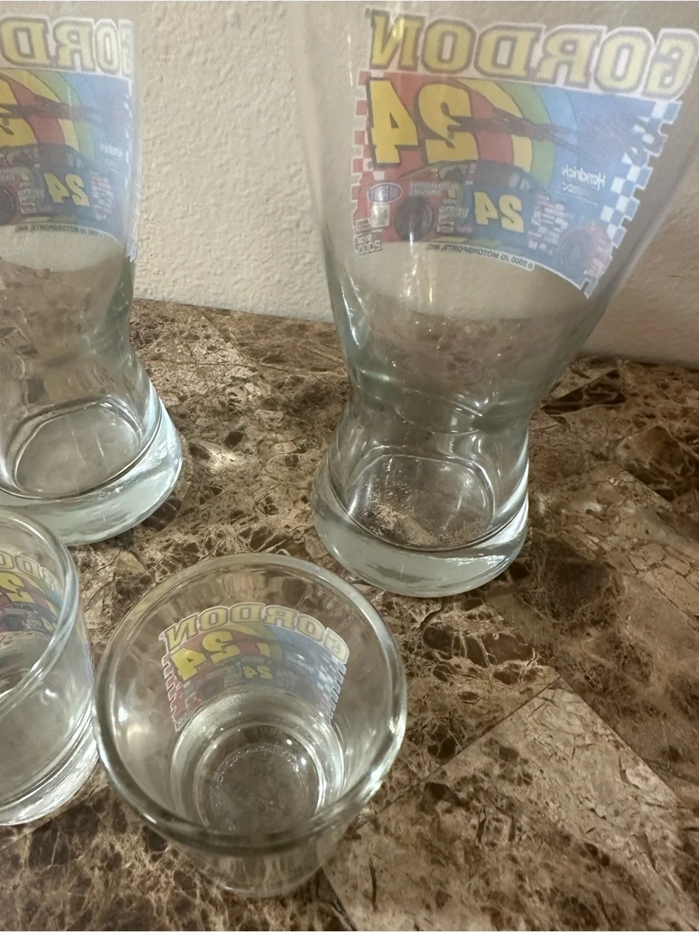 Jeff Gordon #24 Nascar Drinking And Shot Glass Set